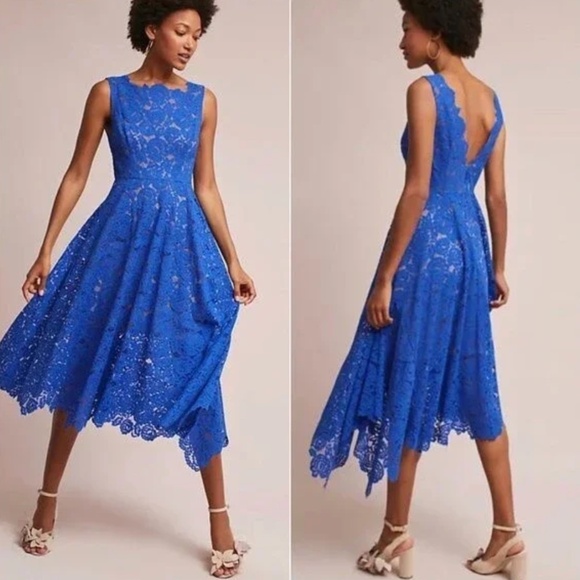Tracy Reese Cobal Blue Lace Dress - Picture 5 of 5